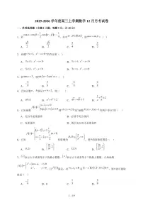 河南省南阳华龙高级中学2025-2026学年高三上学期12月月考数学试卷(含答案)