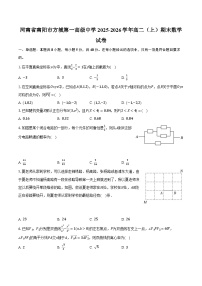 河南省南阳市方城第一高级中学2025-2026学年高二（上）期末数学试卷