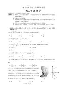 2025-2026学年吉林省长春外国语学校高二上学期期末考试数学（含答案）