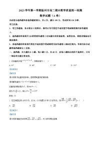 浙江省温州市2023-2024学年高二上学期期末教学质量统一检测数学试题（A） 含解析