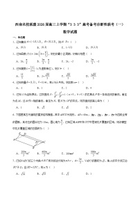西南名校联盟2026届高三上学期“3 3 3”高考备考诊断性联考（一）数学试题 Word版含解析