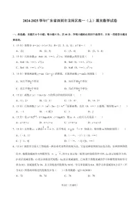 2024-2025学年深圳市龙岗区高一(上)期末数学试卷及答案