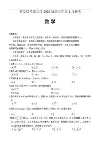 湖南名校联考联合体2026届高三年级上1月联考数学试卷（含解析）