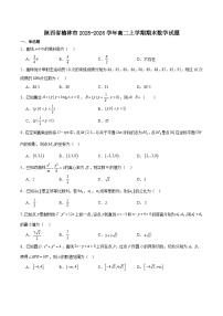陕西省榆林市2025-2026学年高二上学期期末数学试题（含解析）