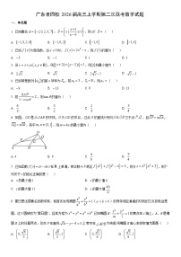 2026届广东省四校高三上学期第二次联考数学试卷（学生版）