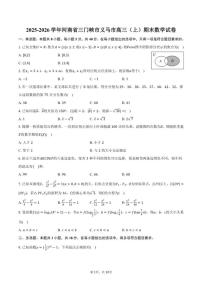 2025-2026学年河南省三门峡市义马市高三（上）期末数学试卷（含答案）