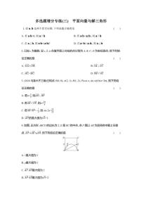 多选题增分专练(三)平面向量与解三角形（含解析）2026届高中高三数学二轮复习多选题增分专练