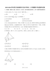 2025-2026学年四川省成都市石室中学高二上学期期中考试数学试卷(含答案)