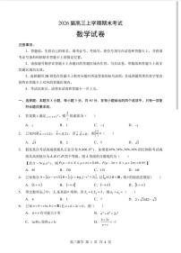2026年湖北省部分重点中学高三上学期高考模拟第二次联考数学试卷及答案