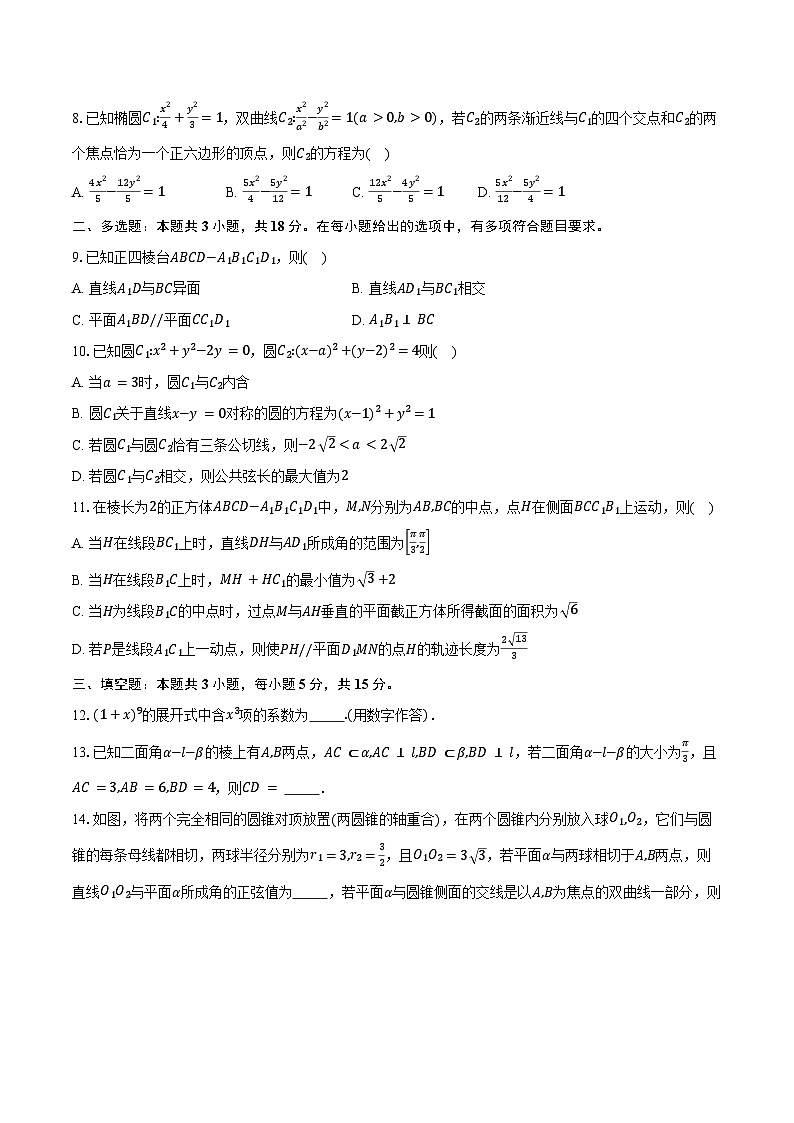 山东潍坊市2025-2026学年高二上学期学业质量监测数学试卷(含答案)第2页