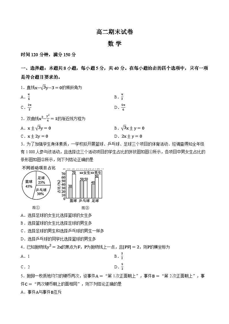 四川省蓉城名校联盟2025-2026学年高二上学期期末考试数学试卷含答案第1页