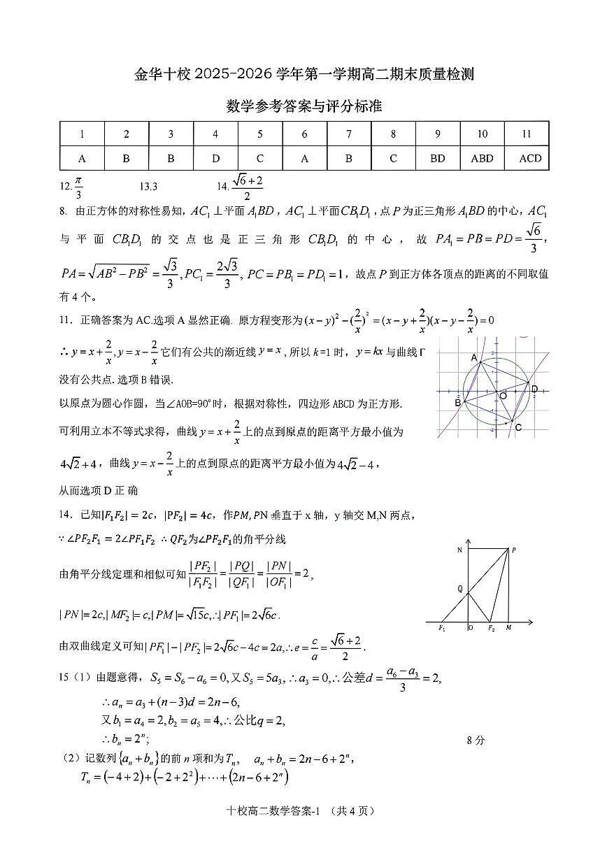 扫描件_金华十校数学参考答案第1页