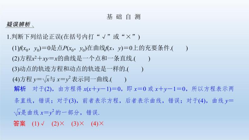 北师大版版数学（理）高考一轮复习课件：第九章 第8节 曲线与方程05