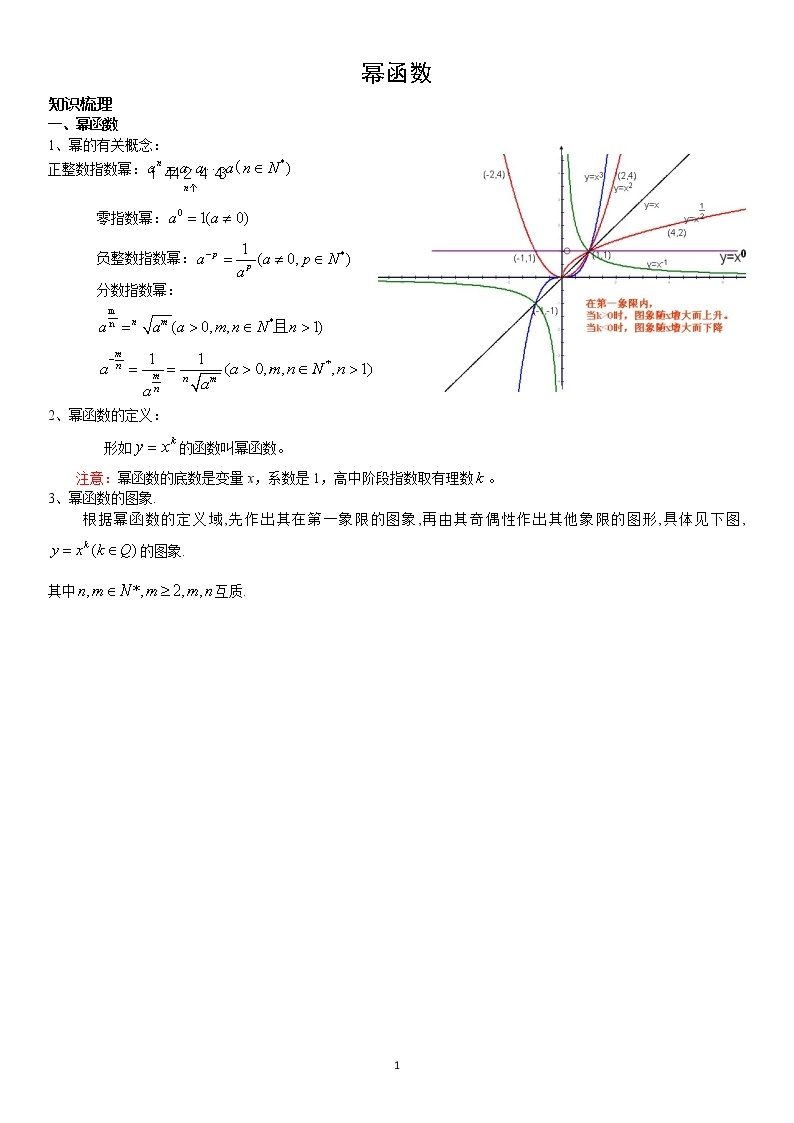 4.1 幂函数 学案—教师版01