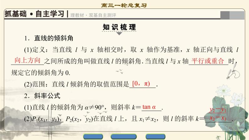 4.2021届高考数学（文）大一轮复习（课件 教师用书 课时分层训练）_第八章　平面解析几何 （22份打包）03