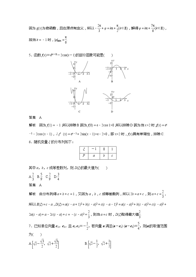 2020届浙江省高考冲刺抢分练高考仿真卷（五） 数学（解析版）02