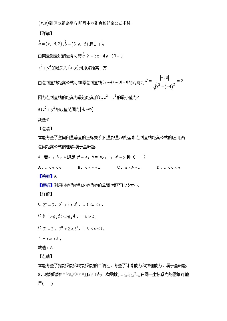 2020届山东省泰安市肥城市一模数学试题（解析版）02