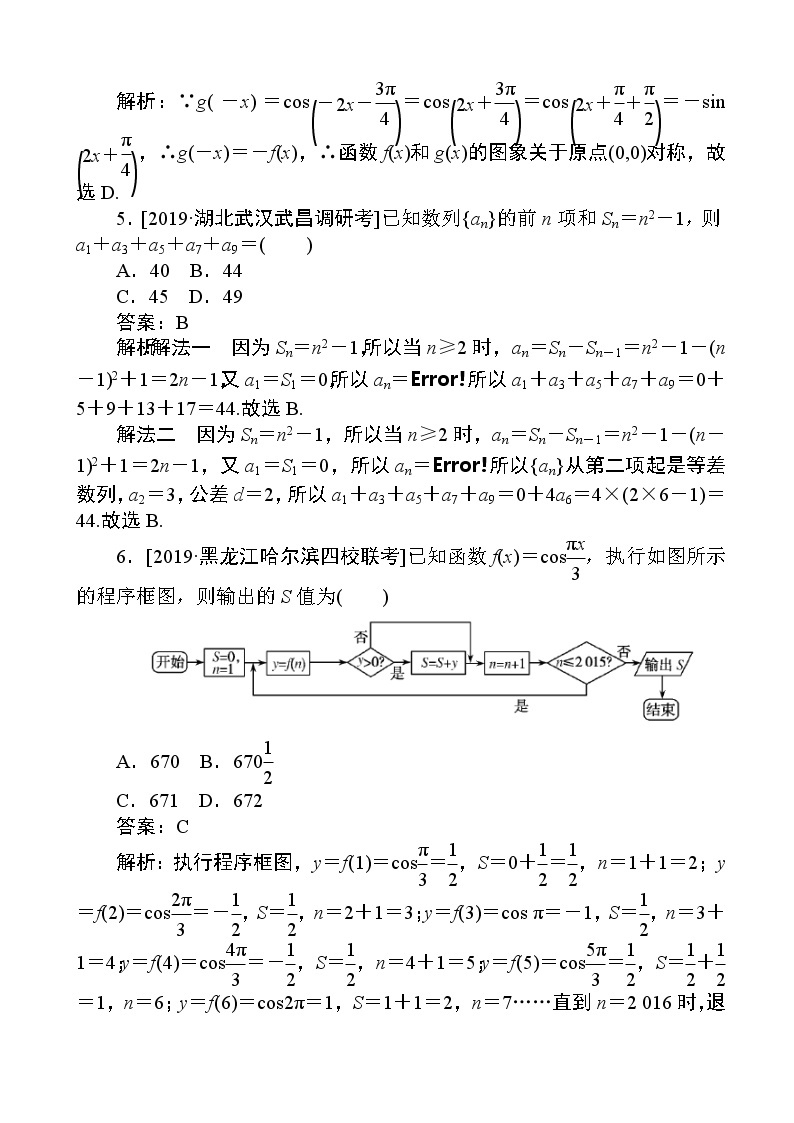 2020届全国高考分层特训卷模拟仿真专练（四）文科数学（解析版）02