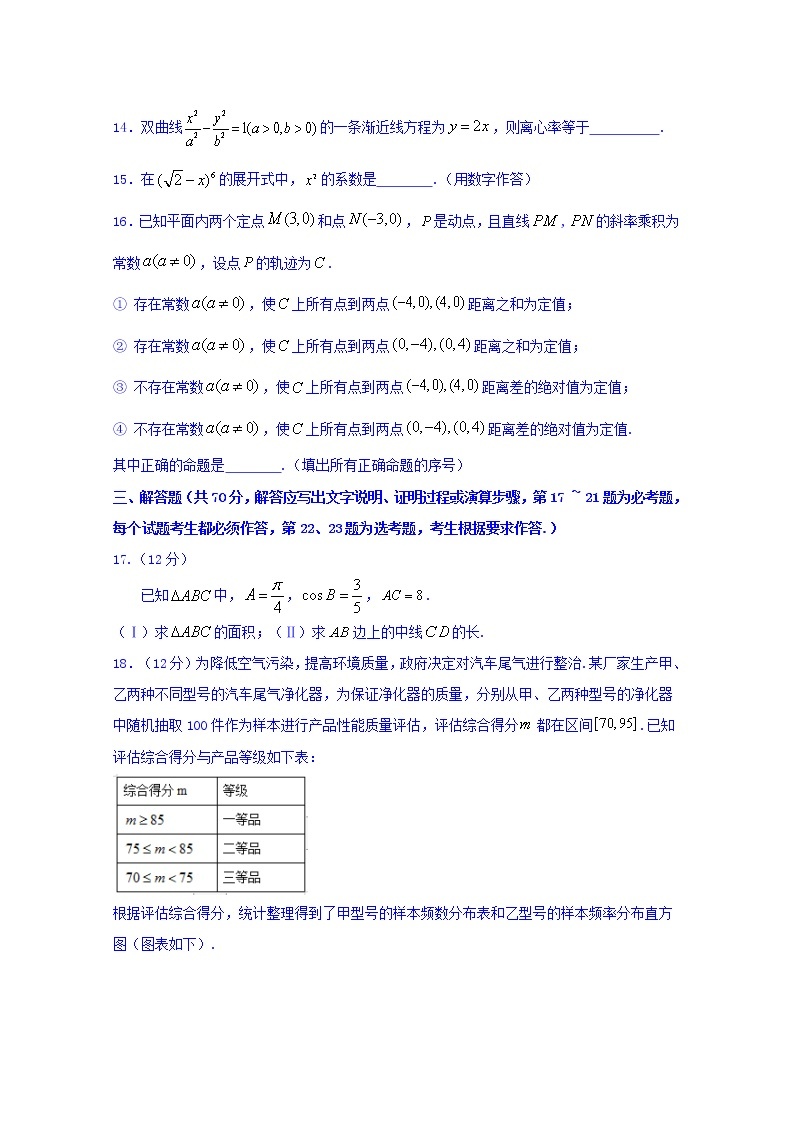 四川省棠湖中学2020届高三一诊模拟考试数学（理）试题03