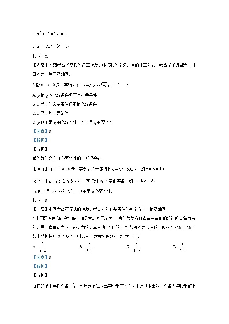 山东省潍坊市临朐县2020届高三综合模拟考试数学试题（一）02