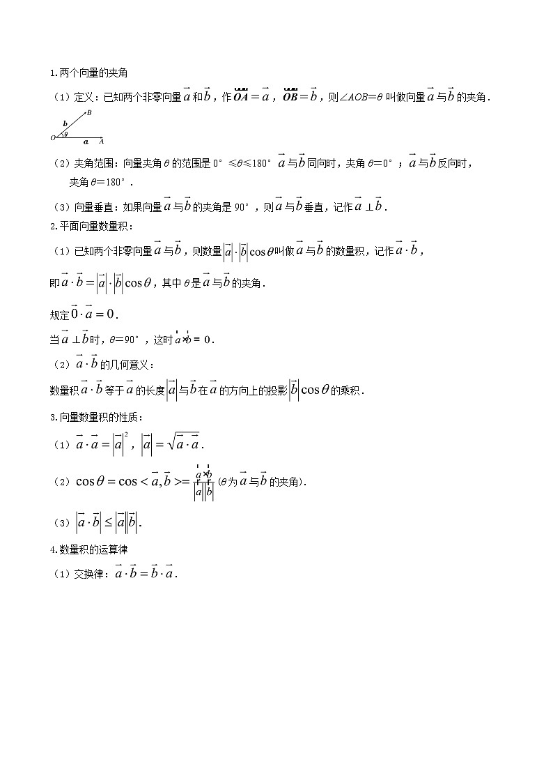 2019届二轮复习平面向量平面向量的数量积学案(全国通用)02