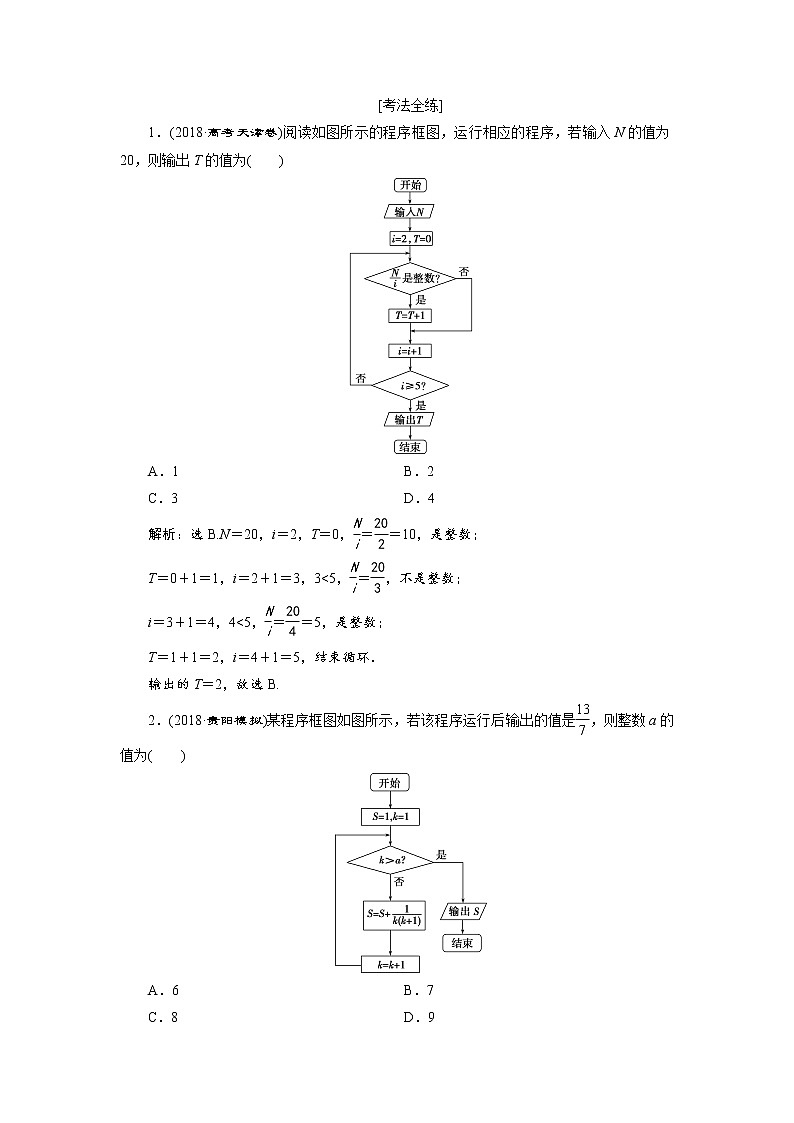 2019届二轮复习算法与平面向量学案(全国通用)02