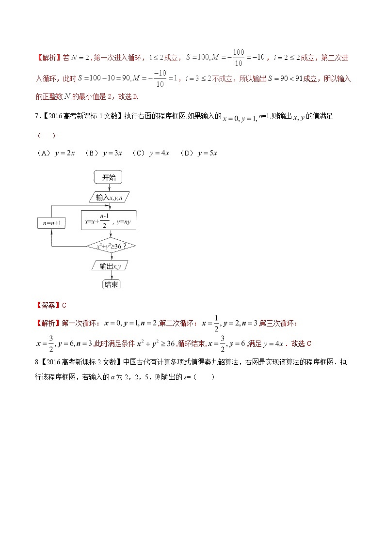 2019届二轮复习算法初步学案(全国通用)(文)03