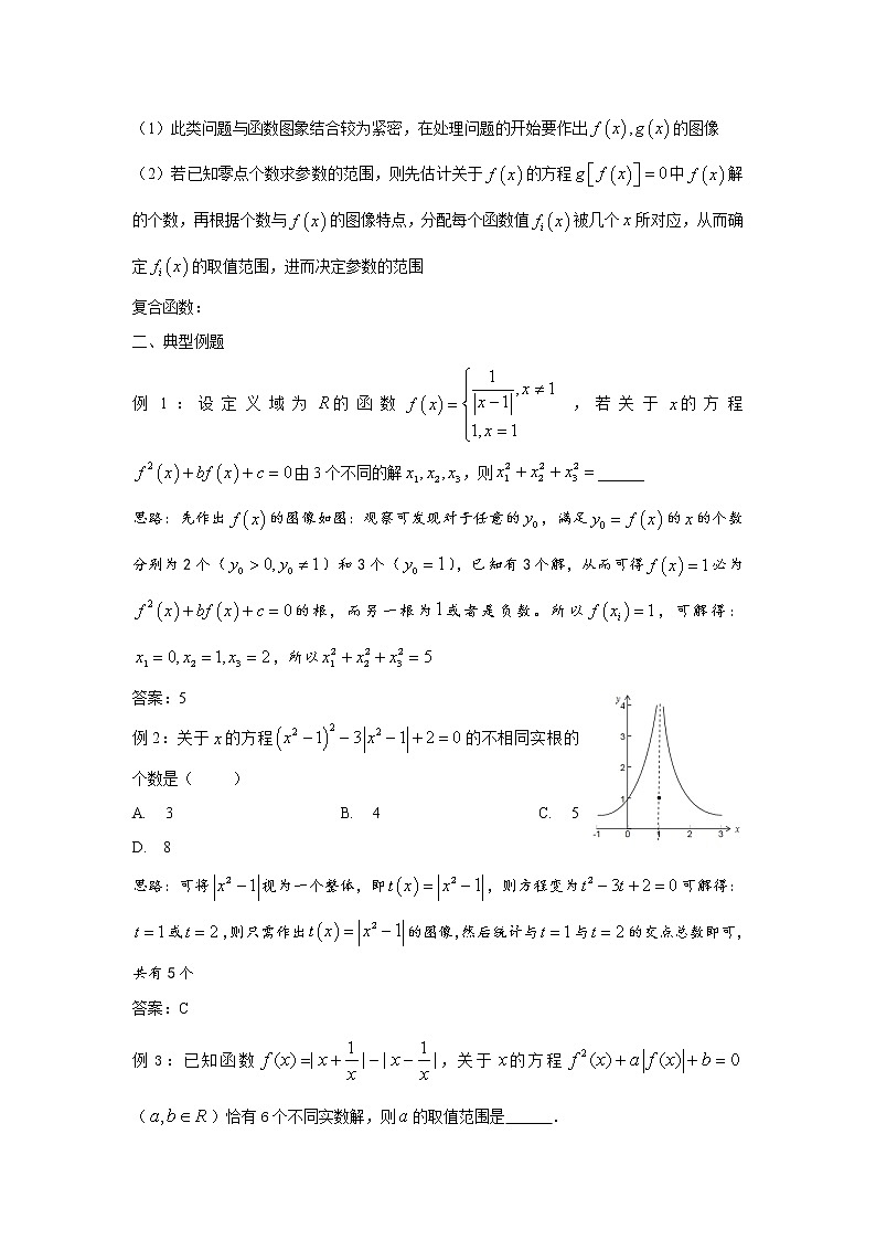 2019届二轮复习复合函数零点问题学案(全国通用)02