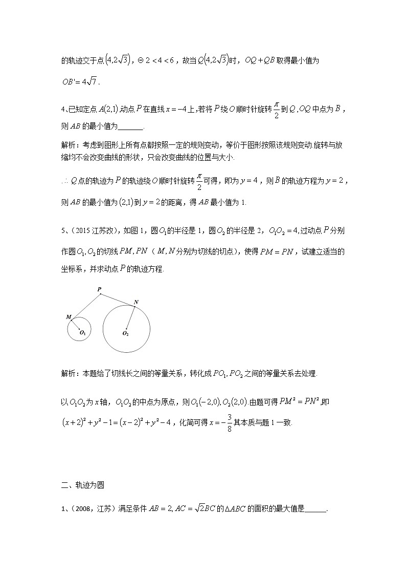 2019届二轮复习第4招动点轨迹问题的探究学案(江苏专用)03