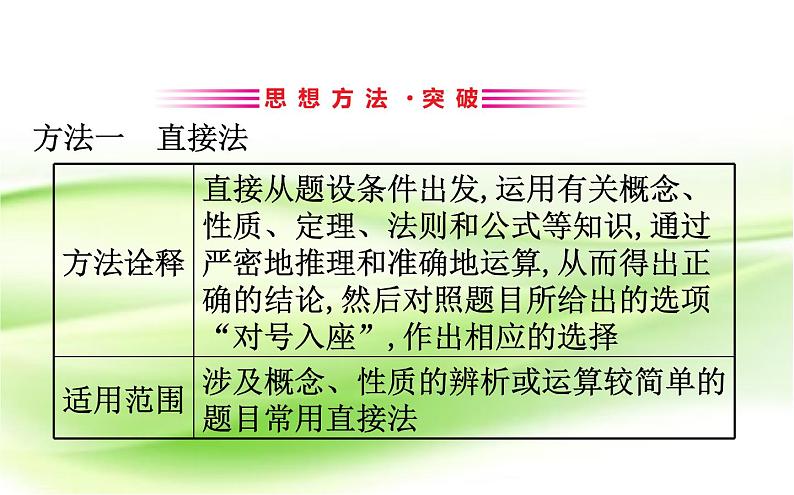 2019届二轮复习解选择题的6种方法课件(52张)(全国通用)02