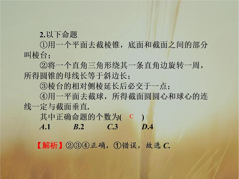 2019届二轮复习空间几何体的结构特征及其三视图与直观图课件(48张)04