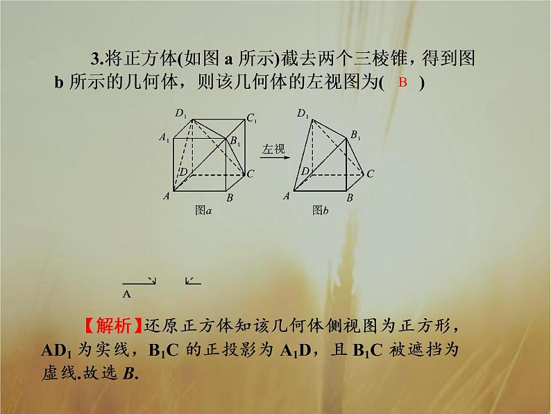 2019届二轮复习空间几何体的结构特征及其三视图与直观图课件(48张)05