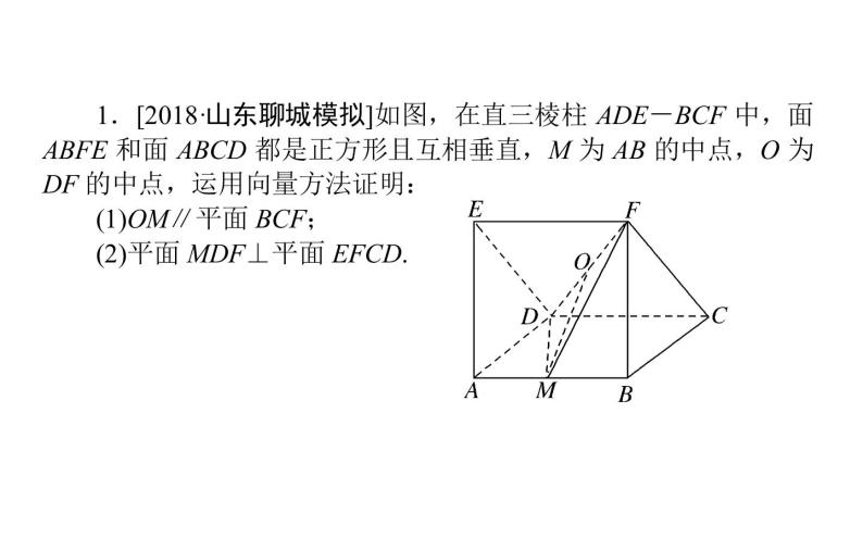 2019届二轮复习空间向量与立体几何课件（37张）（全国通用）07