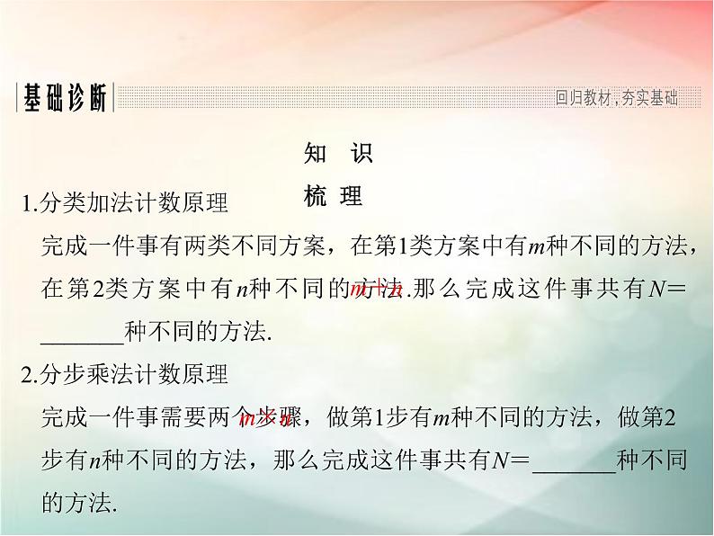 2019届二轮复习 分类加法计数原理与分步乘法计数原理课件(31张)(全国通用)03