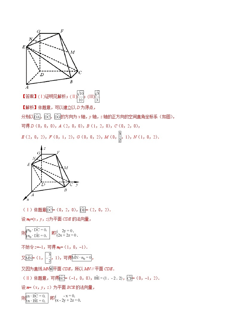 2020届二轮复习立体几何中的向量方法教案（全国通用）03