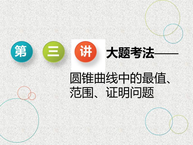 2020届二轮复习大题考法——圆锥曲线中的最值、范围、证明问题课件（全国通用）01