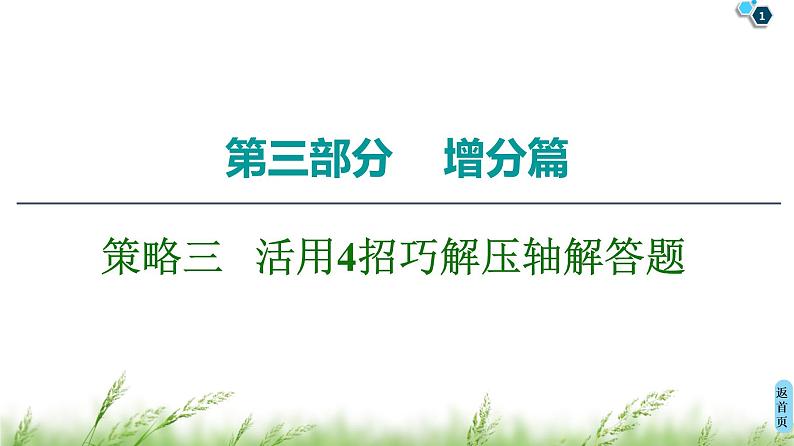 2020届二轮复习(文)第3部分策略3活用4招巧解压轴解答题课件(39张)01