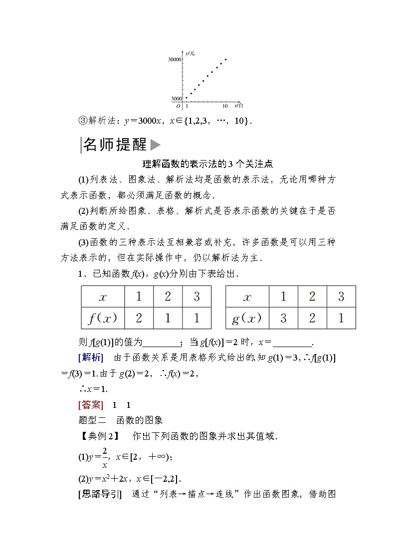 新人教A版必修第一册教学讲义:3-1-2-1第1课时 函数的表示法(含答案)03