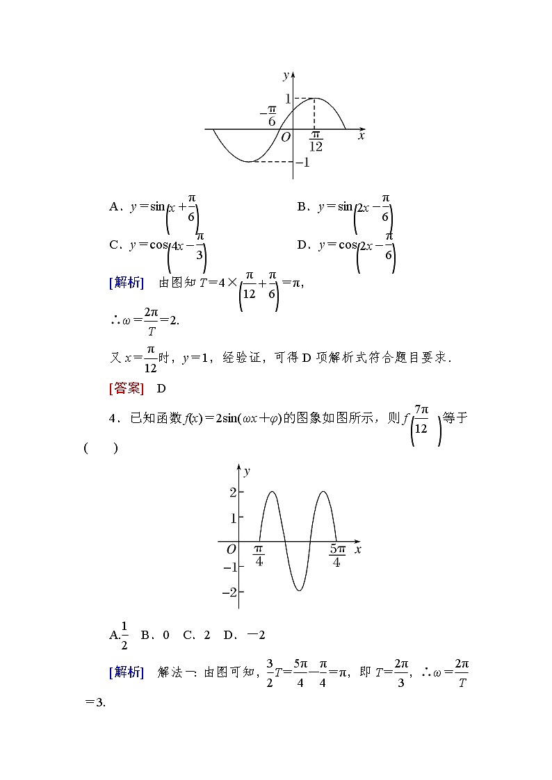 新人教A版必修第一冊(cè)課后作業(yè)：55函數(shù)y＝Asin（ωx＋φ）的圖象（二）（含答案）第2頁