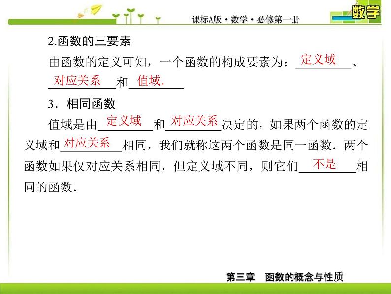 新人教A版必修第一册教学课件:3-1-1-2第2课时函数概念的应用08
