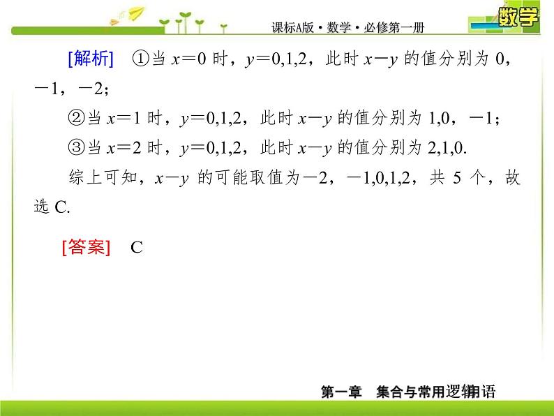 新人教A版必修第一册教学课件:1复习课1 集合与常用逻辑用语07