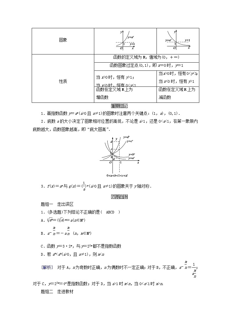 (山东专用)2021版高考数学一轮复习第二章函数、导数及其应用第六讲指数与指数函数学案(含解析)02
