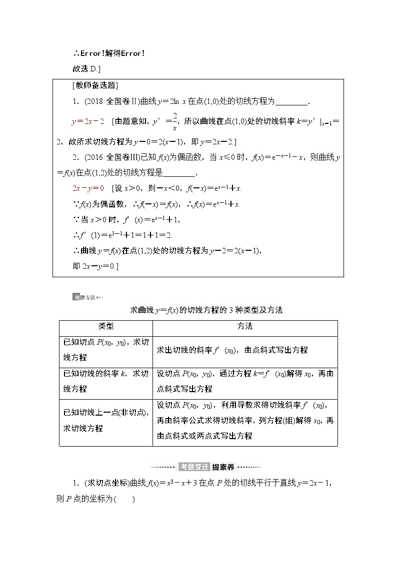 2020数学(文)二轮教师用书:第2部分专题6第2讲 导数的简单应用03