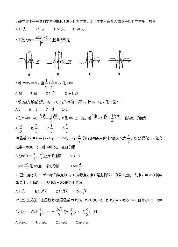 山西省运城市2021届高三9月调研考试 数学(文)(含答案)02