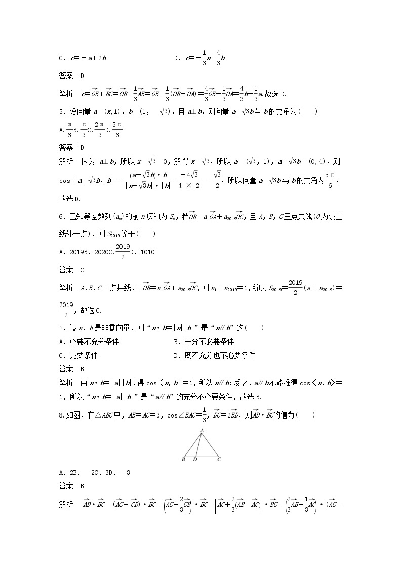 2020届高考数学一轮复习单元检测05《平面向量与复数》提升卷单元检测 理数（含解析）02