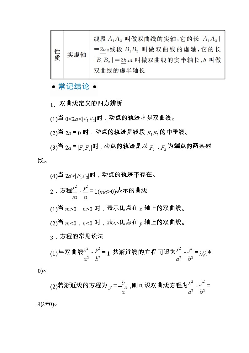 2020版《微点教程》高考人教A版文科数学一轮复习文档:第八章第六节 双 曲 线 学案03