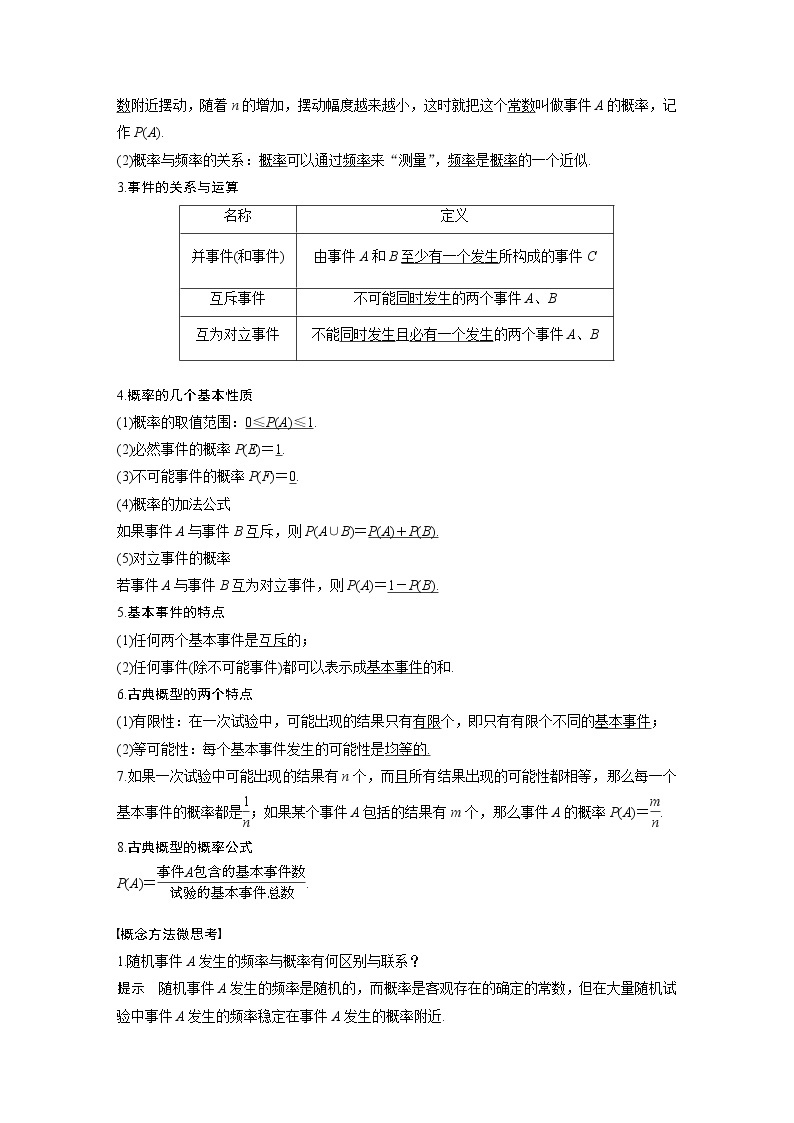 2020版高考数学（文）新增分大一轮人教通用版讲义：第十一章　概率11.102