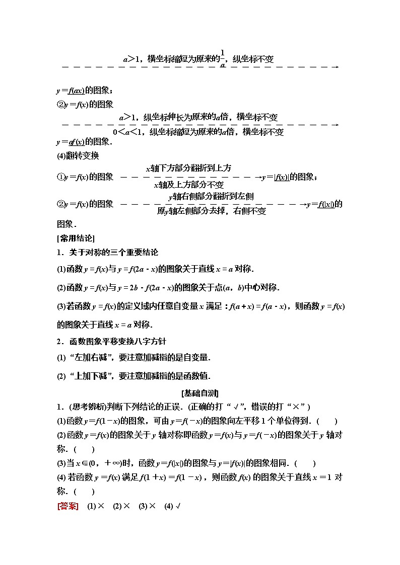 2020版新一线高考理科数学(人教A版)一轮复习教学案:第2章第7节 函数的图象第2页