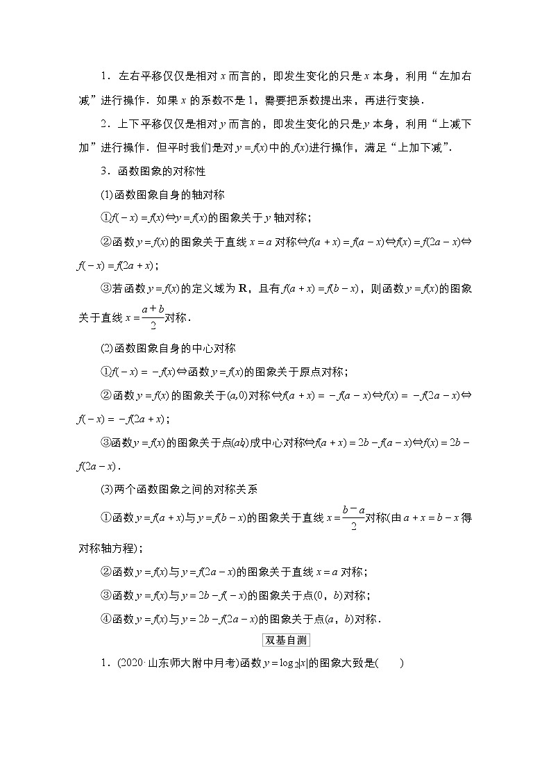 2021高三统考北师大版数学一轮学案:第2章第7讲 函数的图象第2页