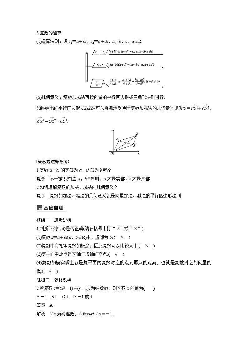2021高考数学(理)人教A版一轮复习学案作业:第五章5.4复 数02